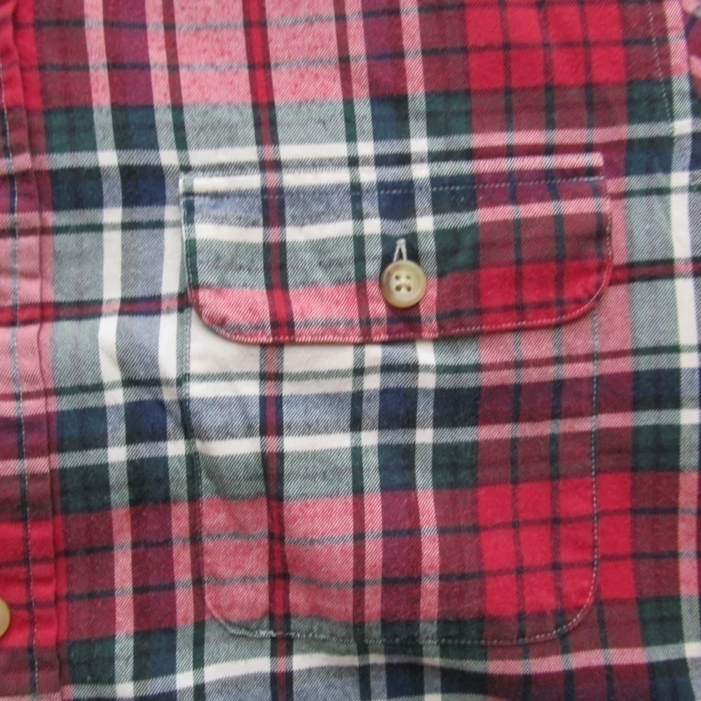 Ralph Lauren Blake Long Sleeve Button Down Plaid Red Green White Shirt Men's M - Picture 4 of 10